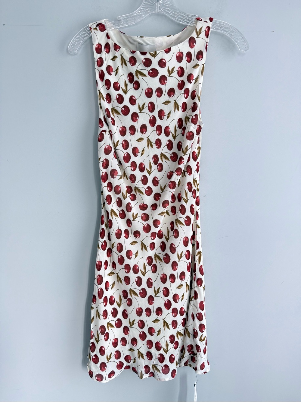 NWT Reformation Dale Dress XS Cheesecake Cherry Print Mini Cottagecore Coquette - Picture 6 of 16